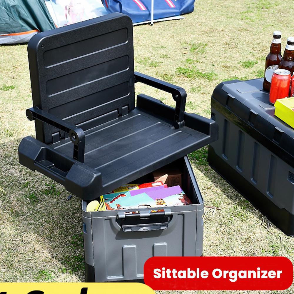 Car Trunk Organizer Foldable Storage Box - Organizador de Porta-Malas 60L, Caixa de