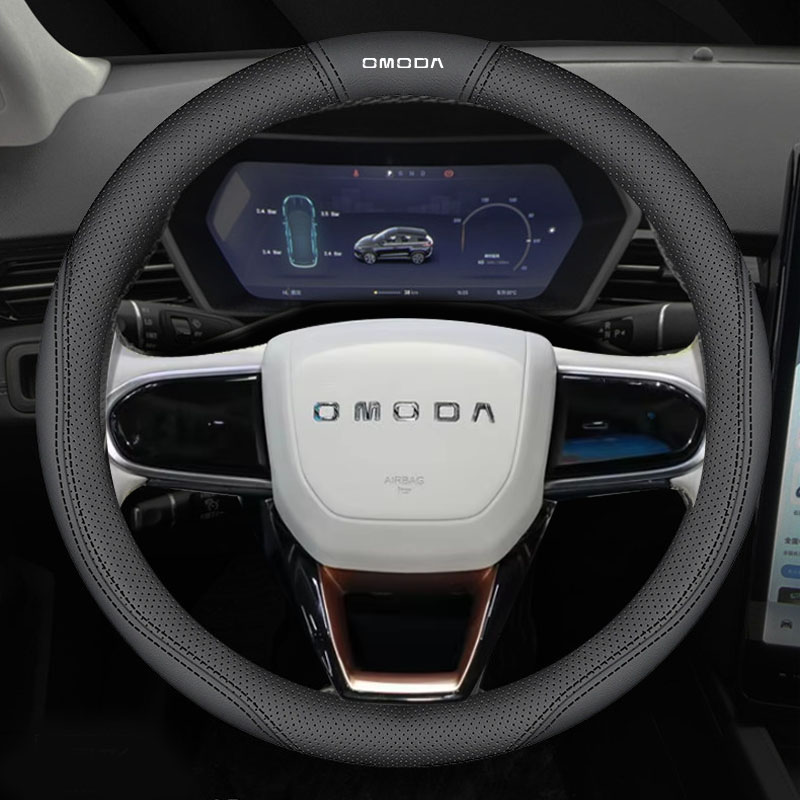 Capa de Volante de Couro para  - Car Steering Wheel Cover Anti Slip Breathable avaliação e preço
