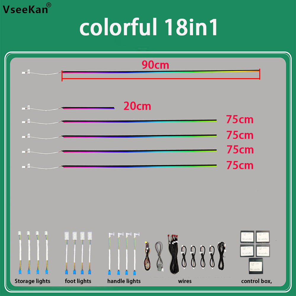 Kit de Iluminação Ambiente par - Led Ambient Interior Car Lights App Control avaliação e preço