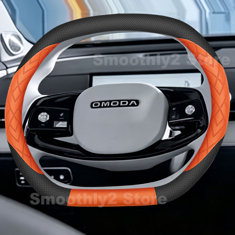 Capa de Volante de Couro para  - Car Steering Wheel Cover Anti Slip Breathable avaliação e preço