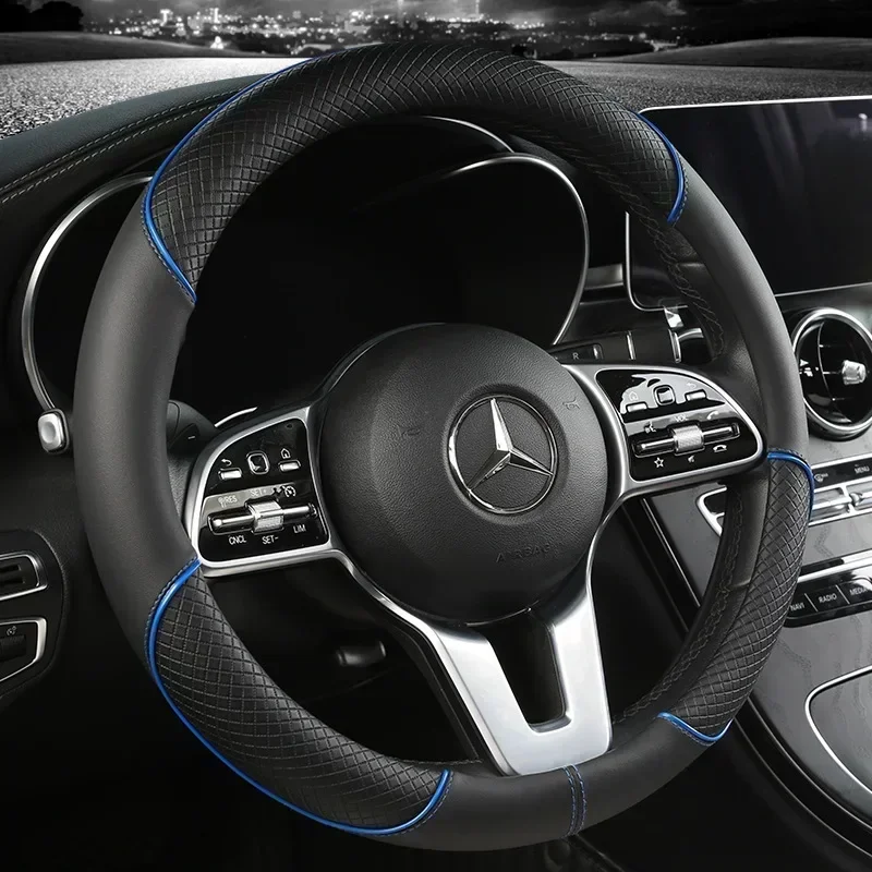 Capa de volante de carro em co - Car Steering Wheel Cover Anti Slip Breathable avaliação e preço