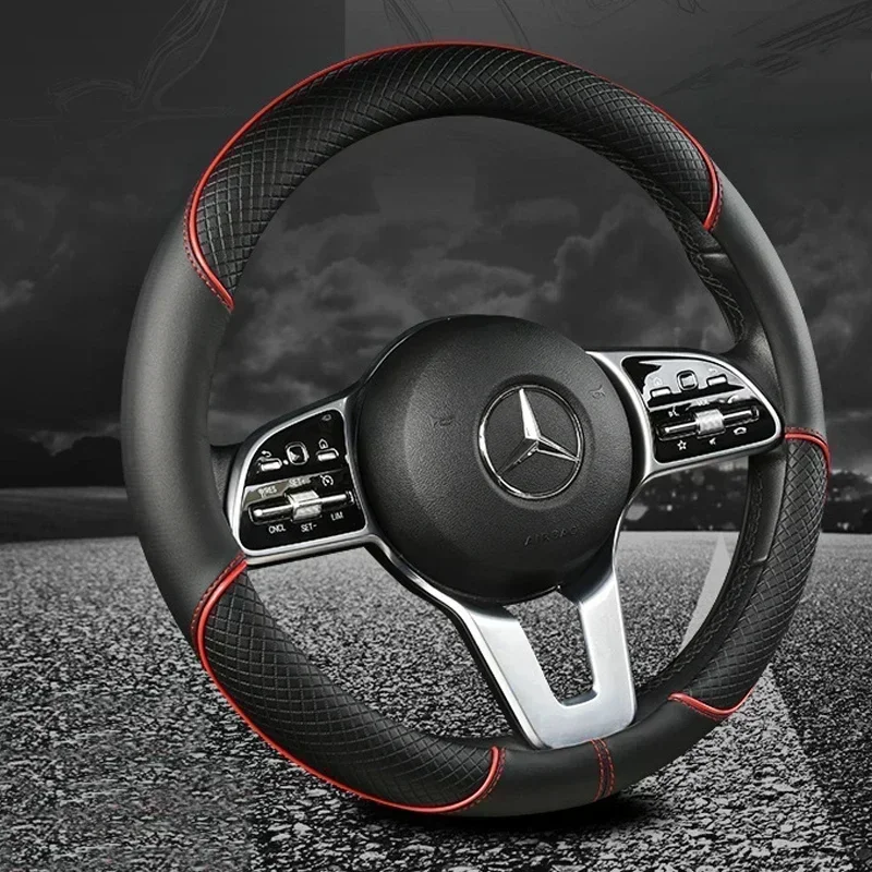Capa de volante de carro em co - Car Steering Wheel Cover Anti Slip Breathable avaliação e preço