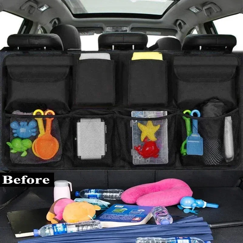 Saco de armazenamento traseiro - Car Trunk Organizer Foldable Storage Box avaliação e preço