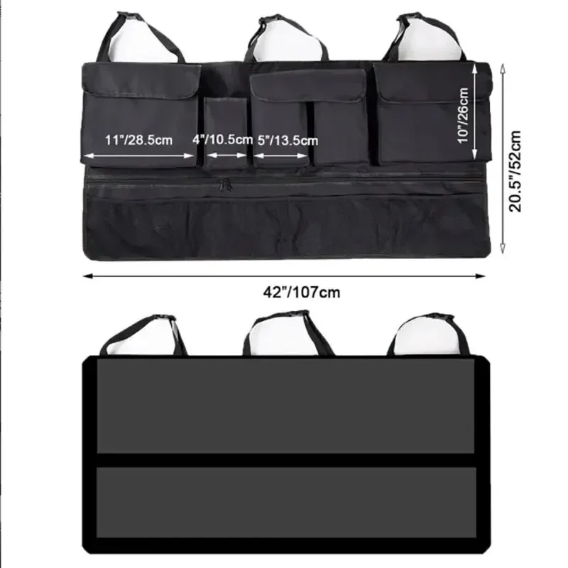 Saco de armazenamento traseiro - Car Trunk Organizer Foldable Storage Box avaliação e preço