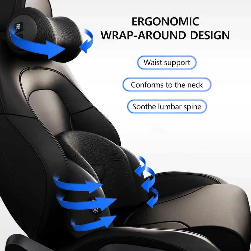 Para tesla modelo y 3 carro ma - Memory Foam Car Neck Pillow Lumbar Support avaliação e preço