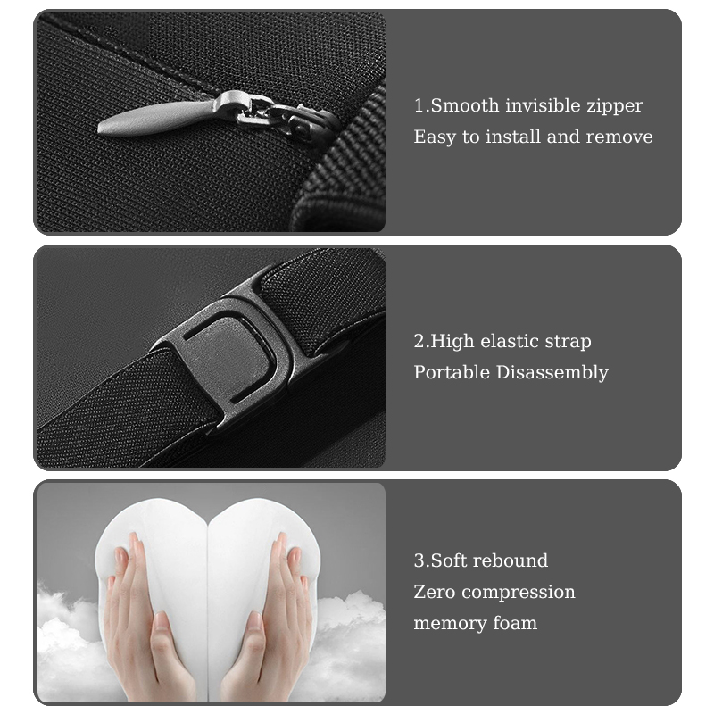 Apoio de cabeça e lombar para  - Memory Foam Car Neck Pillow Lumbar Support avaliação e preço